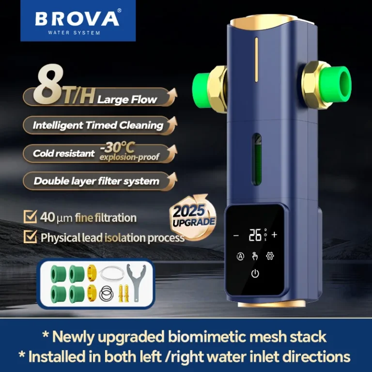 BORVA 8000L/H Smart Home Central Bionic Water Purification Pre-Filter พร้อมการทําความสะอาดตัวเองตามกําหนดเวลาอัตโนมัติและอัตราการไหลสูง 1