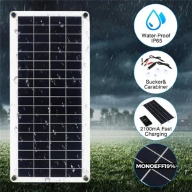 300W แผงพลังงานแสงอาทิตย์ 12V Dual USB 10A-60A Controller SOLAR Cells Power Bank สําหรับโทรศัพท์รถ Yacht RV 2
