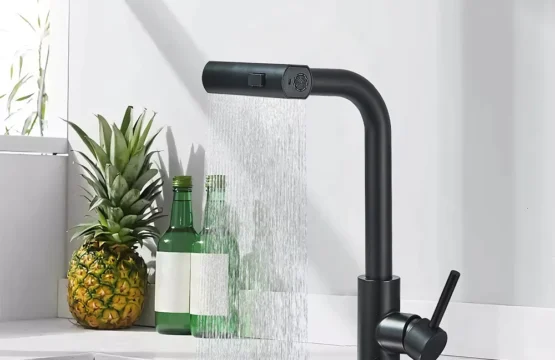 แปรง/สีดําก๊อกน้ําห้องครัวดึงหมุนน้ําตก Sprayer Sink Mixer ก๊อกน้ําแปรงนิกเกิลก๊อกน้ํา 1