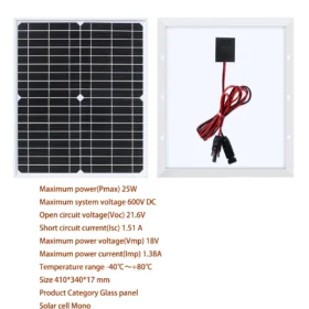Xinpuguang Glass Solar Panel แผงโซล่าแก้วแข็งโมโนคริสตัลไลน์10W 25W 50W 100W 200W แผงเซลล์แสงอาทิตย์ชาร์จพลังงานแสงอาทิตย์ 3