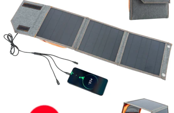 แผงโซลาร์เซลล์แบบพับได้พกพา5V 20W 30W กันน้ำสำหรับชาร์จแบตเตอรี่โทรศัพท์มือถือท่องเที่ยวแคมป์ปิ้งตกปลากลางแจ้ง 1