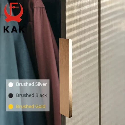 KAK สีดําเงินซ่อนตู้จับโลหะผสมสังกะสีตู้ครัวดึงลิ้นชักประตูห้องนอนเฟอร์นิเจอร์ฮาร์ดแวร์ 1