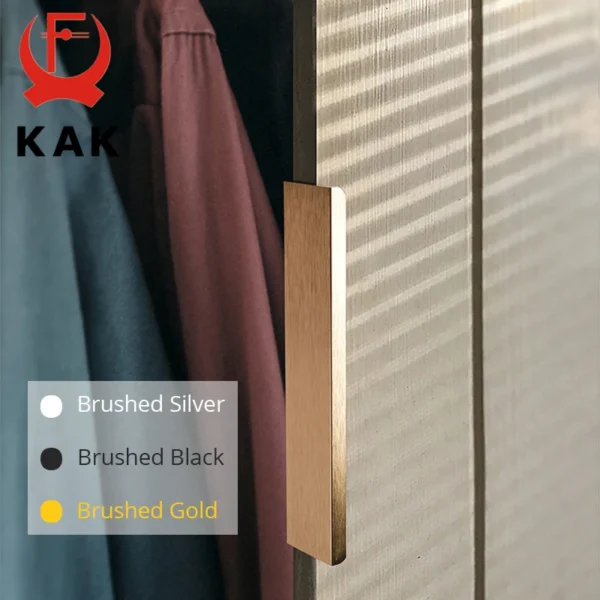 KAK สีดําเงินซ่อนตู้จับโลหะผสมสังกะสีตู้ครัวดึงลิ้นชักประตูห้องนอนเฟอร์นิเจอร์ฮาร์ดแวร์ 1