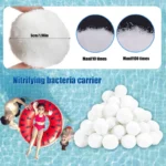 ลูกบอลทำความสะอาดตัวกรองสระว่ายน้ำ ใยกรองน้ำ บำบัดน้ำเสีย ตัวกรองตู้ปลา ลูกบอลใยกรอง 4