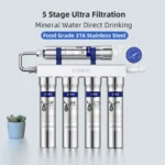 เครื่องกรองน้ำดื่ม 5 ขั้นตอน EIREE อัพเกรด วัสดุสแตนเลส ระบบกรองอัลตร้าฟิลเตรชั่น พร้อมไฟ LED กรองน้ำก๊อกดื่มได้โดยตรง 2
