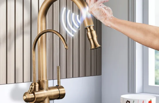 Rozin Touch Sensor กรองก๊อกน้ำห้องครัวก๊อกน้ำทองเหลืองโบราณใส่ Out Sprayer Tap หมุน Pure น้ำ Crane สำหรับห้องครัว 1