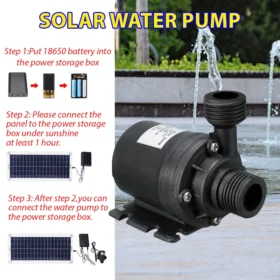 ชุดปั๊มน้ําพลังงานแสงอาทิตย์มืออาชีพ 500W - อัตราการไหลสูง 800L/H พร้อมแผ่นพลังงานแสงอาทิตย์ PET สําหรับการอาบน้ํานก สระว่ายน้ํา และการตกแต่งบ่อ 6