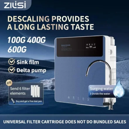 ZILISI House ใช้ระบบ Reverse Osmosis ภายใต้อ่างล้างจาน 5 ขั้นตอน Water RO Filter พร้อม mineralized filter element Filtration System 1