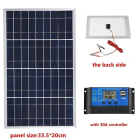 แผงพลังงานแสงอาทิตย์กลางแจ้ง 600W 12V Polycrystalline USB แบบพกพา Solar Cell เครื่องกําเนิดไฟฟ้าพลังงานแสงอาทิตย์สําหรับ Home Lighting Camp 14