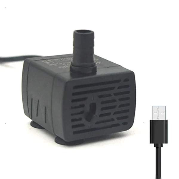 Ultra Quiet USB Aquarium Fish Tank Filtration Pump Mini Pet Fountain Submersible ปรับไหลน้ําปั๊ม 5V 5W