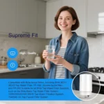 ไส้กรองน้ำ 3 ชิ้น สำหรับระบบกรองน้ำ Brita แบบติดก๊อก ไส้กรองคาร์บอนกัมมันต์ อุปกรณ์ครัว สีขาว 3