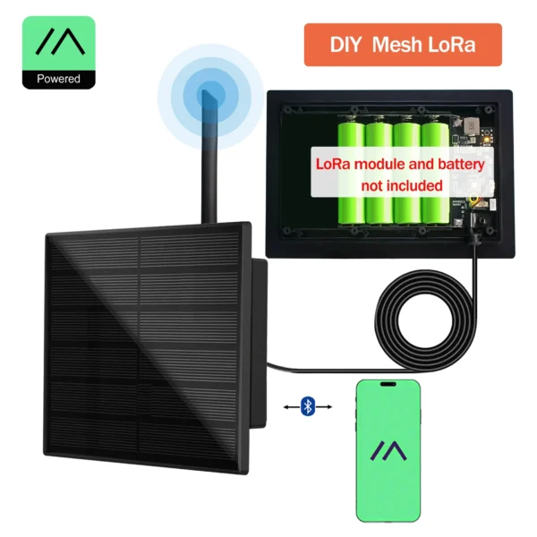 แผงโซลาร์เซลล์ DIY 4W 868 915Mhz แบตเตอรี่กันน้ำสำหรับใช้งานกลางแจ้ง Heltec LoRaWAN Meshtastic APP สำหรับ RAK4631 LILYGO ESP32 Arduino LoRa IoT 1