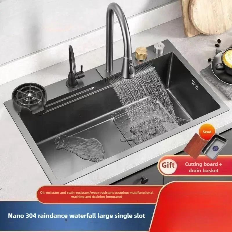 อ่างล้างจานสแตนเลส 304 หนาพิเศษ ขนาดใหญ่ อ่างล้างผักเดี่ยว อ่างล้างจานสแตนเลสสำหรับวางบนโต๊ะ 1 อ่างล้างจานสแตนเลส 304 หนาพิเศษ ขนาดใหญ่ อ่างล้างผักเดี่ยว อ่างล้างจานสแตนเลสสำหรับวางบนโต๊ะ 1