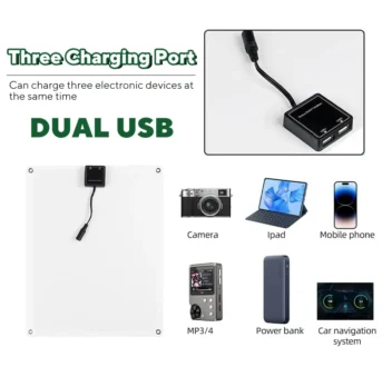 เครื่องควบคุม10A-100A เซลล์แสงอาทิตย์12V แผงโซล่า1000W, แผงเซลล์แสงอาทิตย์สำหรับรถยนต์ RV คาราวานบ้านตั้งแคมป์กลางแจ้งแบตเตอรี่ 2