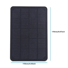 แผงโซลาร์เซลล์ 10W 5V พร้อมขายึดปรับได้ 360 องศา แบบโมโนคริสตัลไลน์ สำหรับกล้องวงจรปิด IP และกล้องอัจฉริยะติดประตู 6