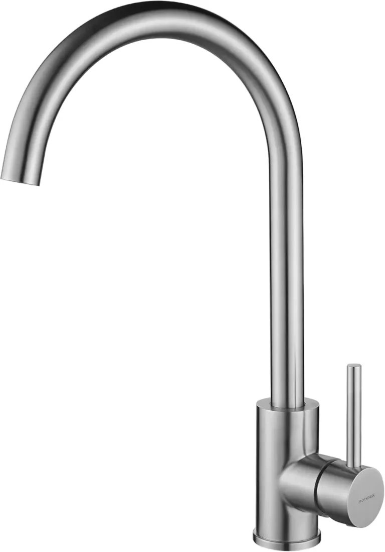 ก๊อกน้ํามือจับเดี่ยว, ก๊อกน้ําอ่างล้างจานบาร์เปียกหลุมเดียวสแตนเลสที่ทันสมัย, ก๊อกน้ําสูงห้องครัวกลางแจ้งโค้งสูง 1