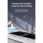 2024new ก๊อกน้ําห้องครัววัสดุทองเหลืองดึงอ่างล้างจาน Water TAP Deck ติดตั้ง Mixer Stream Sprayer หัวร้อนเย็นก๊อก 4