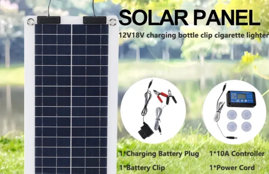 แผงโซล่า100W ที่ชาร์จแบตเตอรี่แบบหยด, ที่ชาร์จพลังงานแสงอาทิตย์แผงโพลีผลึกแบบ USB คู่แบบพกพา 1