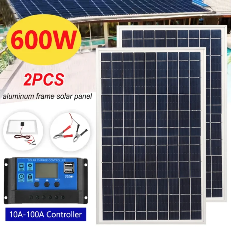 300W 600W แผงพลังงานแสงอาทิตย์ 18V พลังงานแสงอาทิตย์พร้อม 60A Controller Solar Plate Power Bank สําหรับ Home/แคมป์/RV /รถ Fast แบตเตอรี่ Charger 1