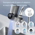 2025 ขนาดเล็กในประเทศ Smart Tap Uv ห้องครัวเครื่องกรองน้ําก๊อกน้ํากรองสําหรับ Home Tap พร้อมตลับกรองเซรามิค 2