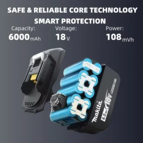 100% ของแท้มากีต้า 18V แบตเตอรี่,สำหรับมากีต้า BL1830B BL1850B BL1850 BL1840 BL1860 BL1815 เปลี่ยนแบตเตอรี่ลิเธียม 18v 2