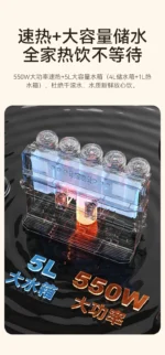 เครื่องกรองน้ำชิโก้ 220V ระบบ RO ติดผนังในครัว พร้อมฟังก์ชั่นทำความเย็นและความร้อน รุ่น BDB 5