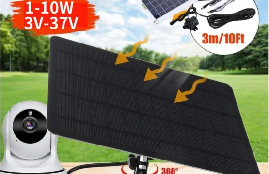 แผงโซล่าแบบพกพาที่ชาร์จแผงโซล่า3/6V/37V แบบพกพากันน้ำพร้อมการชาร์จไมโคร USB สำหรับกล้องวงจรปิด IP 1