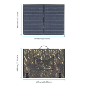 Foldable Solar Panel charger แผงโซล่าพับได้200W 150W 100W 12V กระเป๋าพับได้กันน้ำแบบพกพาที่ชาร์จแสงอาทิตย์แผงโซล่าชาร์จแบตเตอรี่ได้ 5
