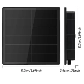 D5 แผงพลังงานแสงอาทิตย์ DC 3.7 V/5 V/6 V/9 V/12 V Solar Charger สําหรับกล้องรักษาความปลอดภัย Doorbell แหล่งจ่ายไฟพลังงานแสงอาทิตย์พร้อมพอร์ต Micro USB และ Type-C 4