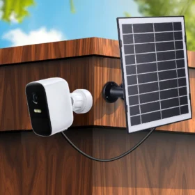 30W Solar Charger Micro USB/USB-C/DC5521 ชุดแผงพลังงานแสงอาทิตย์ IP65 กันน้ํา 9.8Ft สายชาร์จใช้งานร่วมกับ EufyCam/Wyze Cam 2