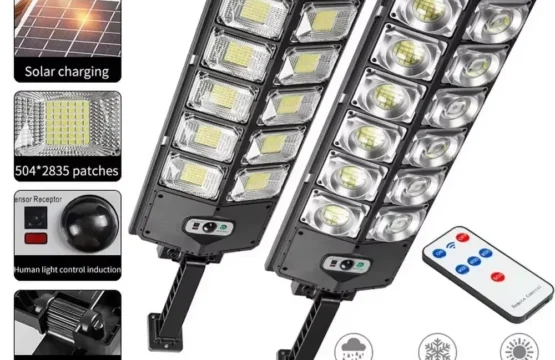 ไฟ LED พลังงานแสงอาทิตย์กลางแจ้งกันน้ํา 8000 Lm โคมไฟติดผนัง Super Bright พร้อม Motion Sensor รีโมทคอนโทรล Garden Street Light 1