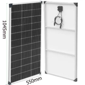 Solar panel โมดูลแผงโซล่าน้ำหนักเบา100W 120W 150W กรอบเซลล์อลูมิเนียมสำหรับ12V หรือ24V 36V รถแบตเตอรี่บ้านเรือฟาร์ม RV การตั้งแคมป์ 3