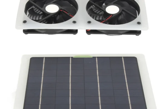 100W 12V แผงพลังงานแสงอาทิตย์ชุดพัดลมกันน้ําแบบพกพา Dual ไอเสียพัดลมพลังงานแสงอาทิตย์ชุดเรือนกระจกอุปกรณ์เสริม 1