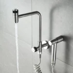 บากาลาก๊อกน้ำสำหรับห้องน้ำแบบหมุนก๊อกน้ำสำหรับห้องครัวผนังหรือบนดาดฟ้าก๊อกน้ำสำหรับห้องน้ำก๊อกน้ำออกประตูทำจากสแตนเลส304 1