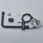 สีดําดึงออกก๊อกน้ําอ่างล้างจานดาดฟ้าติดตั้ง Stream Sprayer KITCHEN Mixer TAP ห้องน้ําห้องครัวร้อนเย็น TAP 6