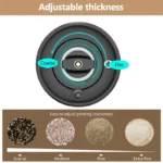 เครื่องบดพริกไทยไฟฟ้าสแตนเลสเกลือและเครื่องบดพริกไทย USB ชาร์จปรับความหยาบเครื่องเทศ Mill ครัวเครื่องมือ 4