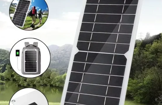 แผงโซลาร์เซลล์แบบพกพาพร้อม USB สำหรับการเดินป่า ตั้งแคมป์ ชาร์จแบตเตอรี่โทรศัพท์มือถือ แบตสำรอง แผงชาร์จ 1