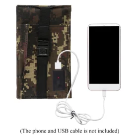 แผงโซลาร์เซลล์พับได้ 20 วัตต์ พร้อมพอร์ต USB สำหรับชาร์จโทรศัพท์มือถือในกรณีฉุกเฉิน เหมาะสำหรับการตั้งแคมป์ ปีนเขา และกิจกรรมกลางแจ้ง 6