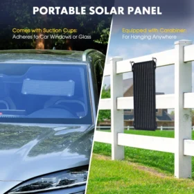 เครื่องชาร์จพลังงานแสงอาทิตย์ 30W พร้อมแรงดันไฟฟ้าและจอแสดงผลปัจจุบัน เอาต์พุต USB/TypeC พิเศษที่ได้รับการจดสิทธิบัตรคุณภาพสูงประสิทธิภาพสูง 6