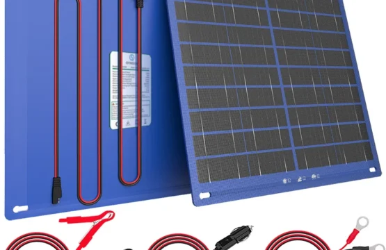 แผงโซลาร์เซลล์ OYMSAE 30W 12V ชาร์จไฟแบบพกพา สำหรับชาร์จและบำรุงรักษาแบตเตอรี่รถยนต์ เรือ และรถยนต์ 1