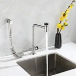 บากาลาก๊อกน้ำสำหรับห้องน้ำแบบหมุนก๊อกน้ำสำหรับห้องครัวผนังหรือบนดาดฟ้าก๊อกน้ำสำหรับห้องน้ำก๊อกน้ำออกประตูทำจากสแตนเลส304 4