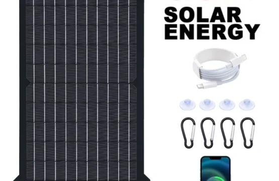 เครื่องชาร์จพลังงานแสงอาทิตย์ 30W พร้อมแรงดันไฟฟ้าและจอแสดงผลปัจจุบัน เอาต์พุต USB/TypeC พิเศษที่ได้รับการจดสิทธิบัตรคุณภาพสูงประสิทธิภาพสูง 1