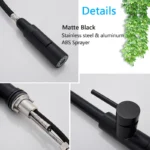 Rozin สมาร์ท Touch ก๊อกน้ําห้องครัวสีดําดึงออก Sensor ก๊อกน้ําสีดํา/นิกเกิล 360 หมุนเครน 2 Outlet Water Mixer ก๊อก 5