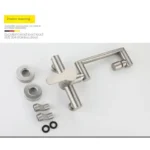 ก๊อกน้ําติดผนังพร้อมเครื่องพ่นสารเคมี 7.6-8.4 นิ้วศูนย์ก๊อกน้ําอ่างล้างจานเชิงพาณิชย์สแตนเลสผสมแตะเครื่องพ่นสารเคมีซักรีด 6