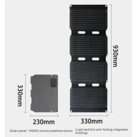 แผงโซลาร์เซลล์พับได้ 1000 วัตต์ แบบพกพา พร้อมช่องเสียบ USB สำหรับชาร์จไฟ ใช้กลางแจ้ง เดินป่า ตั้งแคมป์ เครื่องกำเนิดไฟฟ้า พกพาสะดวก เหมาะเป็นของขวัญคริสต์มาส 6