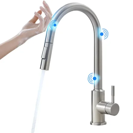 สมาร์ท Touch ก๊อกน้ําห้องครัวเครนสําหรับ Sensor Kitchen Water Tap Sink Mixer หมุน Touch ก๊อกน้ํา Sensor Water Mixer KH-1015 1
