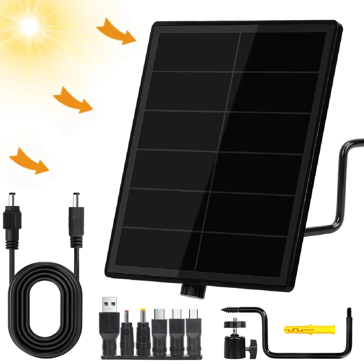 D5 แผงพลังงานแสงอาทิตย์ DC 3.7 V/5 V/6 V/9 V/12 V Solar Charger สําหรับกล้องรักษาความปลอดภัย Doorbell แหล่งจ่ายไฟพลังงานแสงอาทิตย์พร้อมพอร์ต Micro USB และ Type-C 1 D5 แผงพลังงานแสงอาทิตย์ DC 3.7 V/5 V/6 V/9 V/12 V Solar Charger สําหรับกล้องรักษาความปลอดภัย Doorbell แหล่งจ่ายไฟพลังงานแสงอาทิตย์พร้อมพอร์ต Micro USB และ Type-C 1