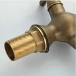 โบราณก๊อกน้ําห้องครัวทองเหลือง Hot & Cold Sink ก๊อกน้ําคู่ 360 หมุนสูง Spout Mixer Tap XR-GZ-7305 4