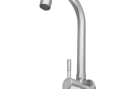 ก๊อกน้ําห้องครัวติดผนังก๊อกน้ําสแตนเลสสําหรับอ่างล้างจานเดี่ยวเดี่ยวน้ําเย็น TAP อุปกรณ์ครัว 1