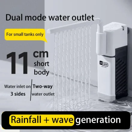 เงียบ 5 W Aquarium Fish TANK ตัวกรอง 6 In 1 Water Purification ปั๊มหมุนเวียน Aeration ถังขนาดเล็กกรองน้ําปั๊ม 2W 1